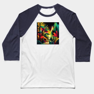 A colorful jungle Baseball T-Shirt